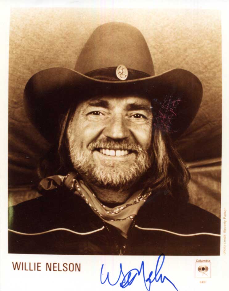 Willie Nelson autograph, signed photograph