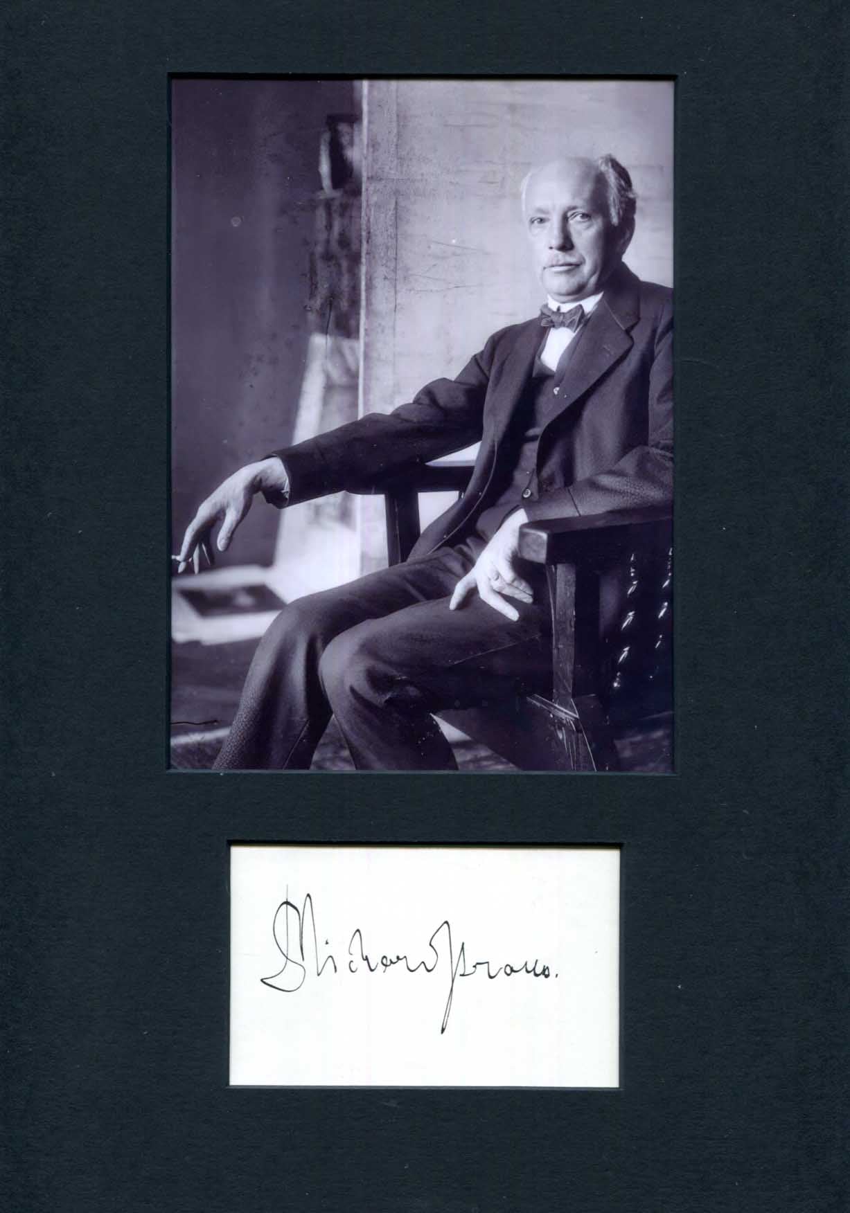 リヒャルト・シュトラウス　自筆サイン Richard Strauss autograph, signed album page & mounted