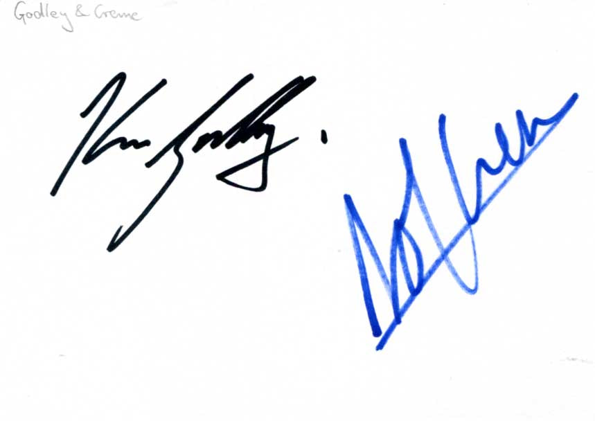 Kevin & Lol Godley & Creme Autograph Autogramm | ID 15786748674429