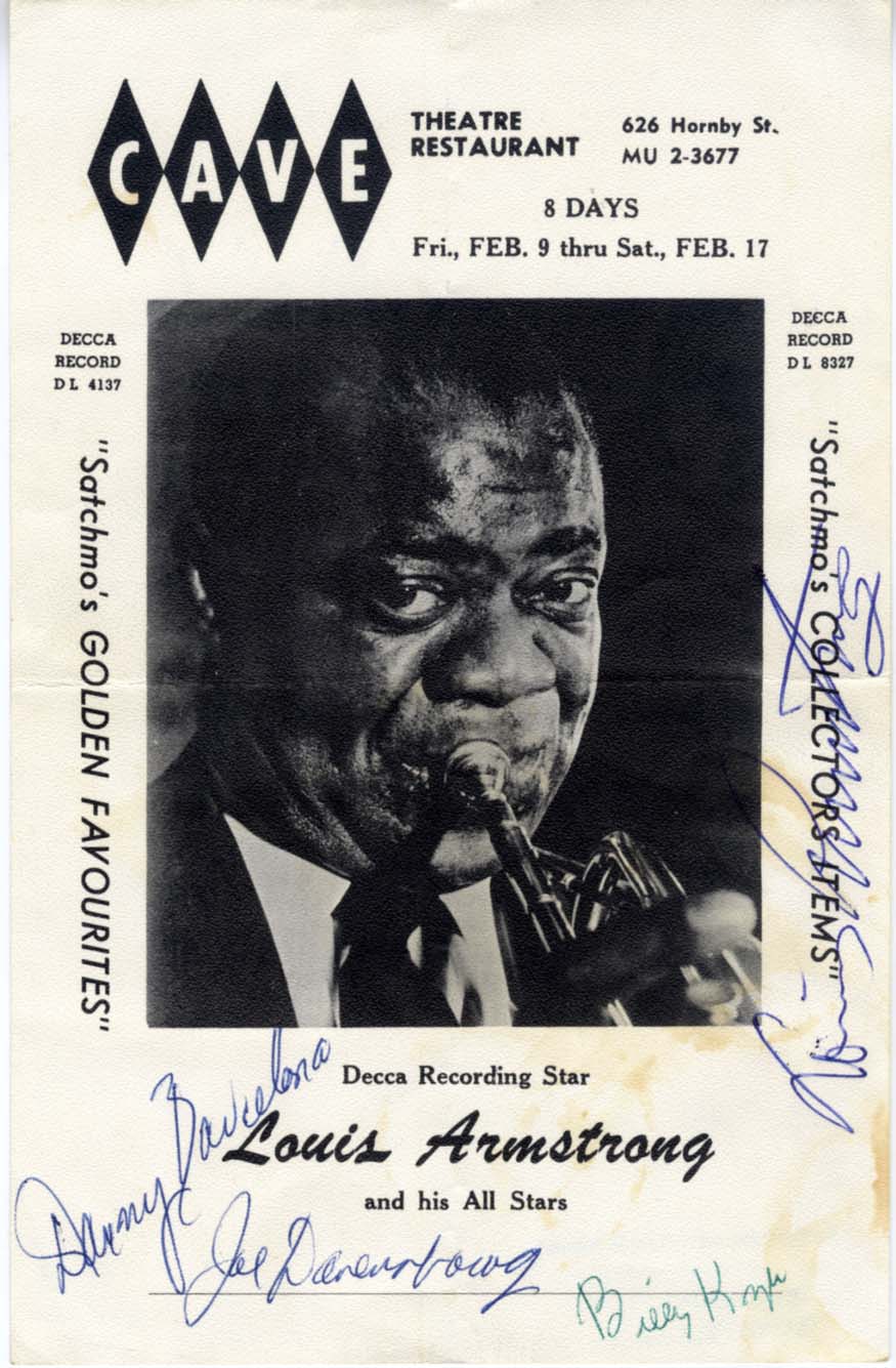 Louis Armstrong & Band Members Autographs