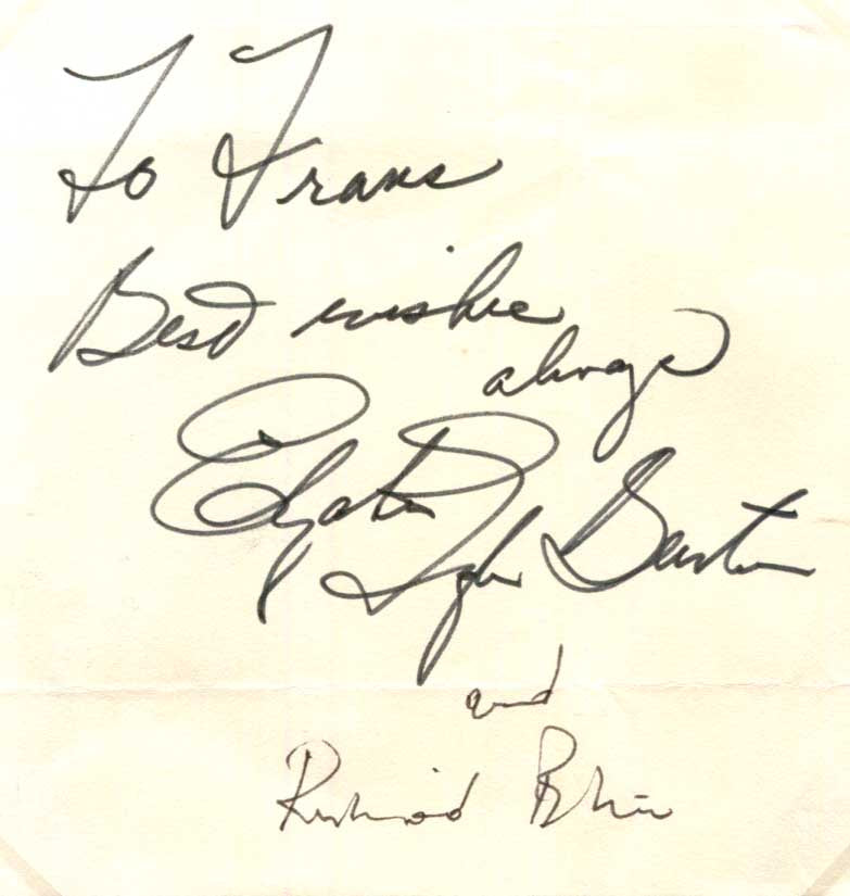 Elizabeth Taylor & Richard Burton Autographs