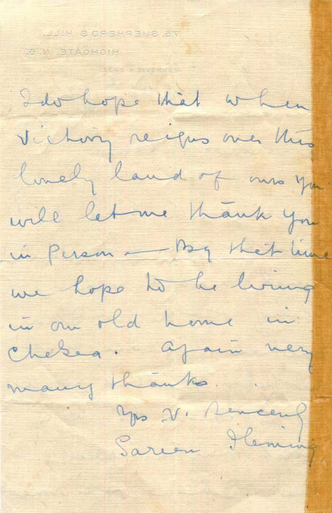 Alexander Fleming Autograph