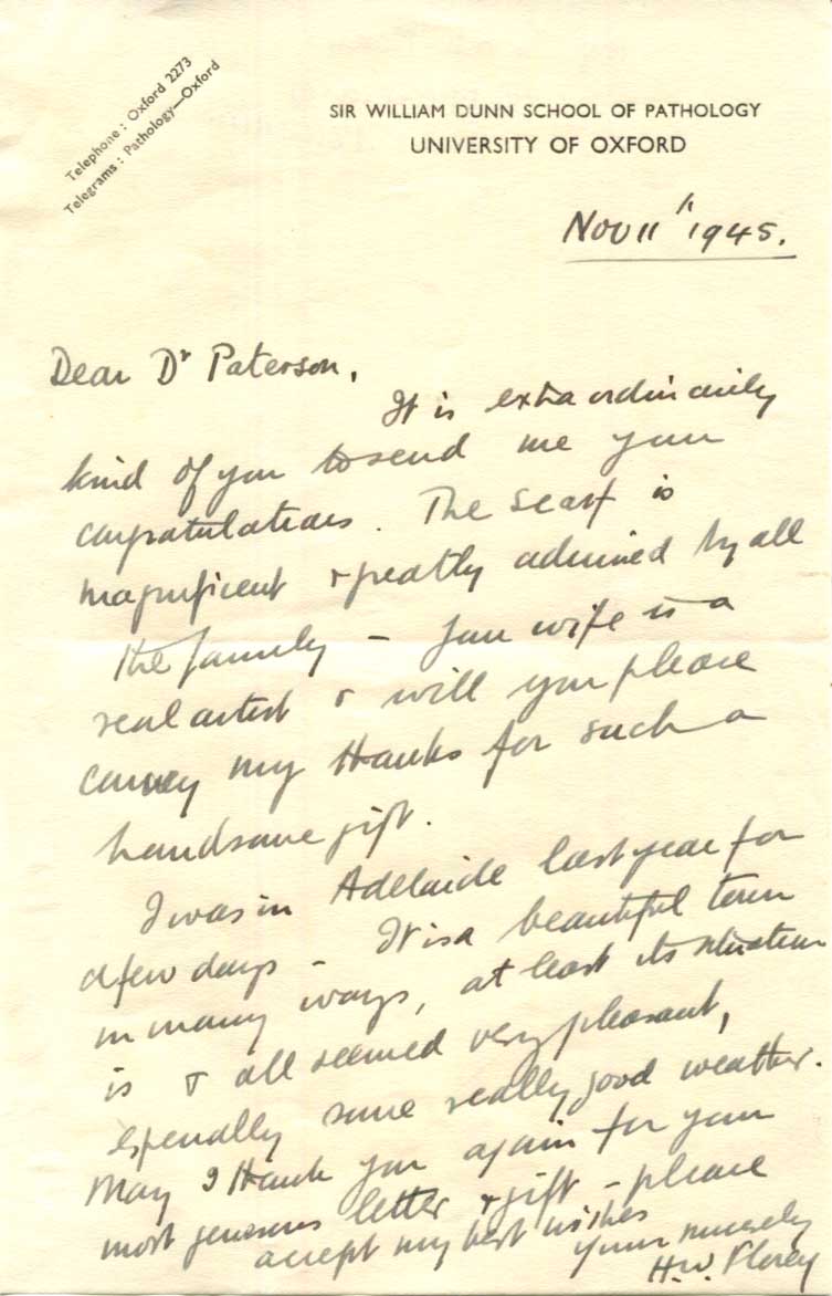 Alexander Fleming Autograph