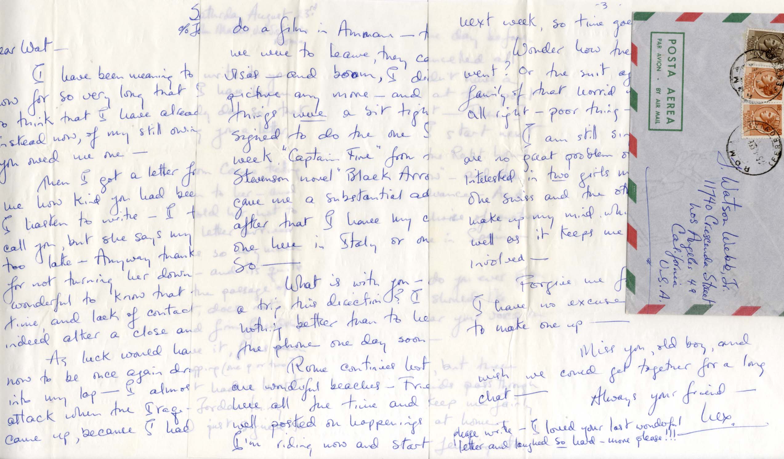 Lex Barker Autograph