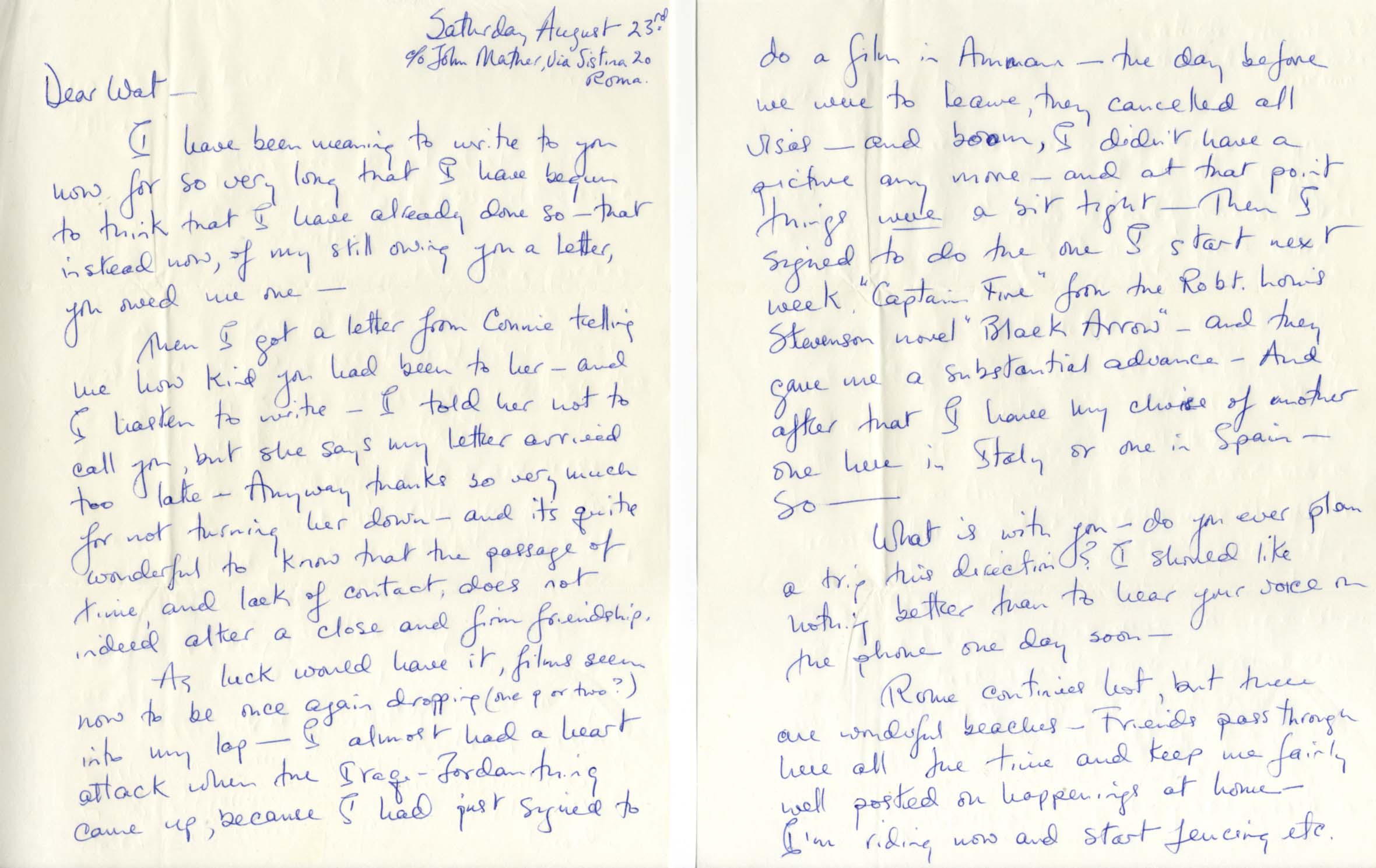 Lex Barker Autograph