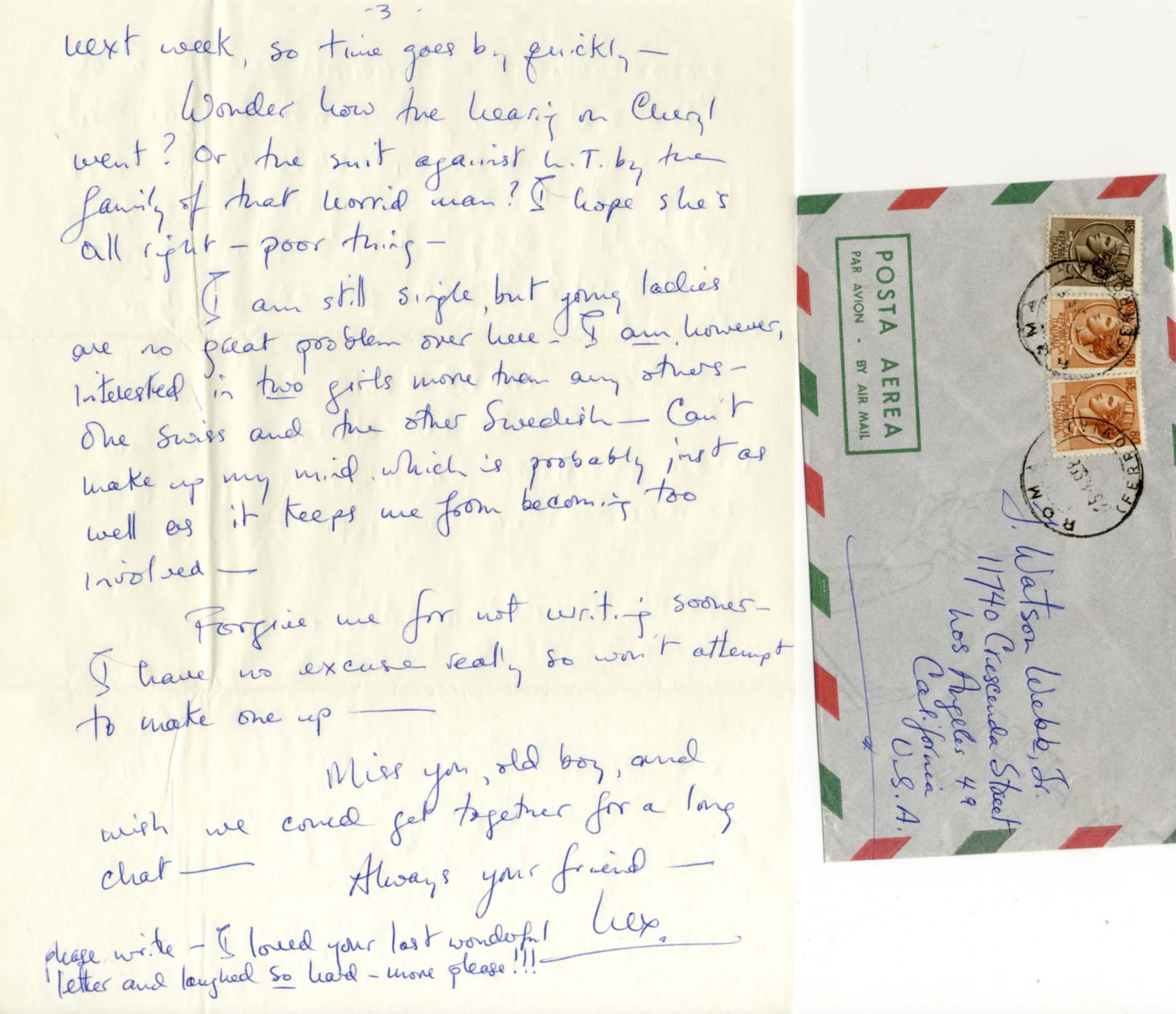 Lex Barker Autograph