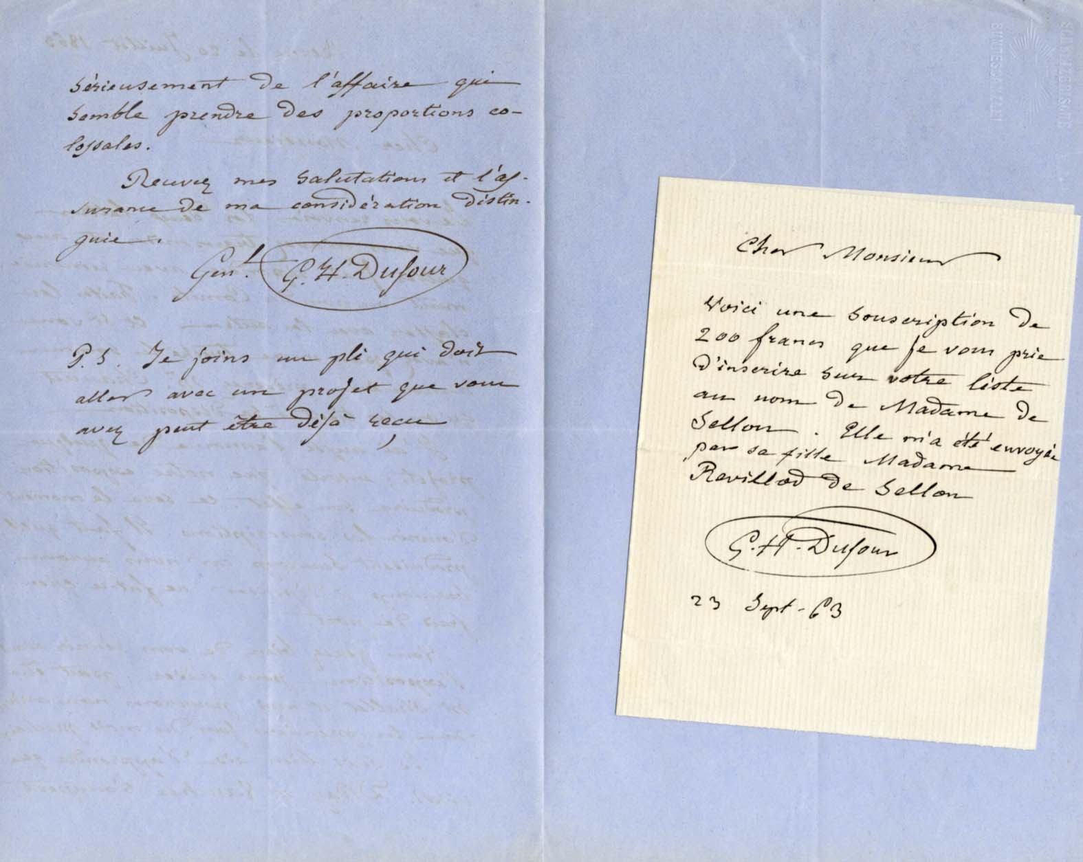 Guillaume Henri Dufour (23) Autographs