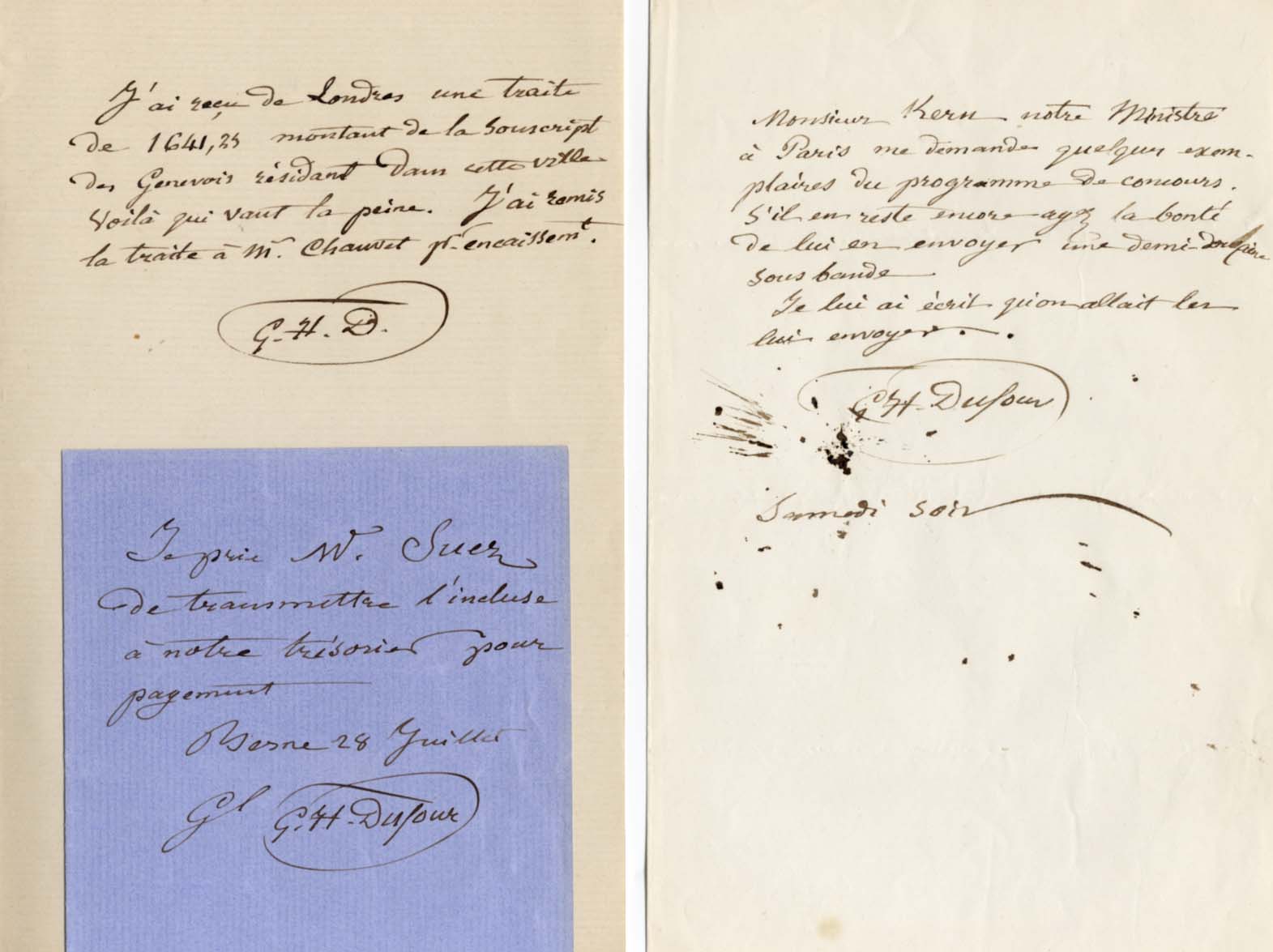 Guillaume Henri Dufour (23) Autographs