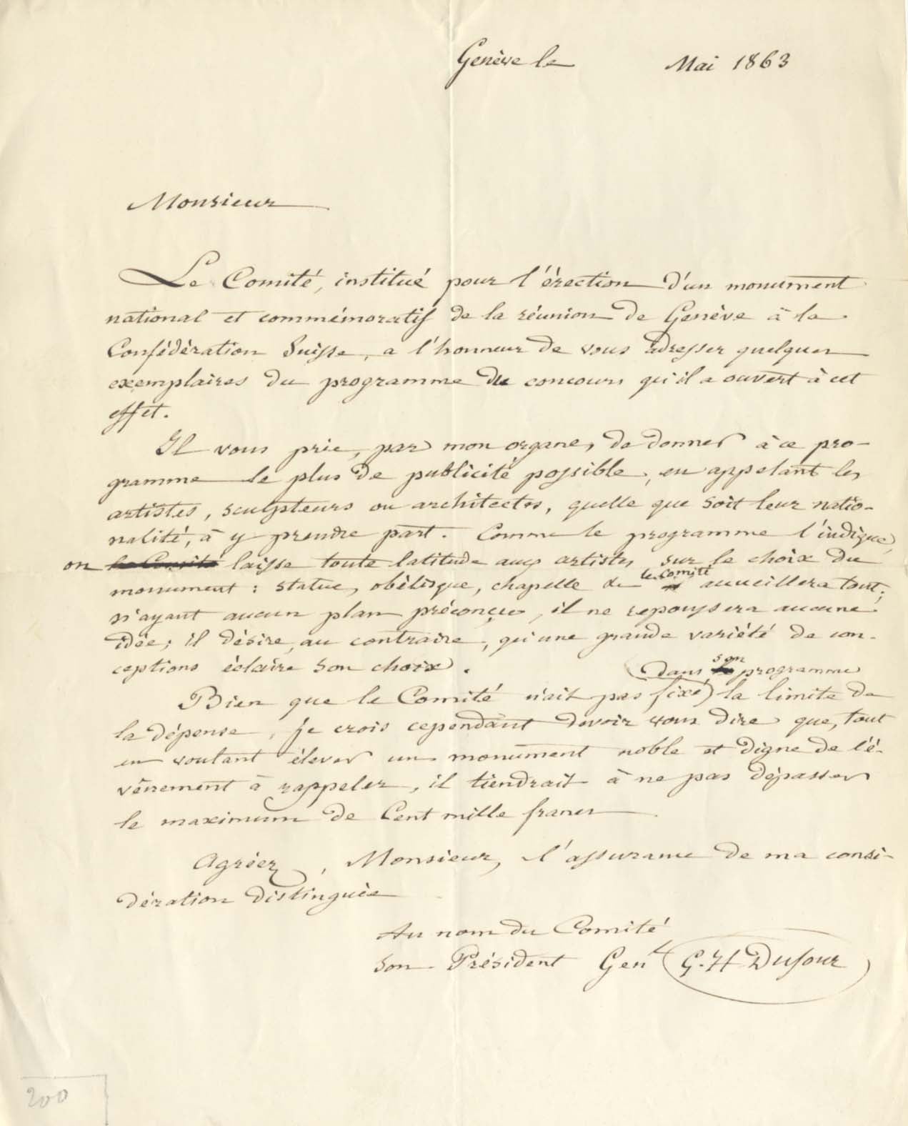 Guillaume Henri Dufour (23) Autographs