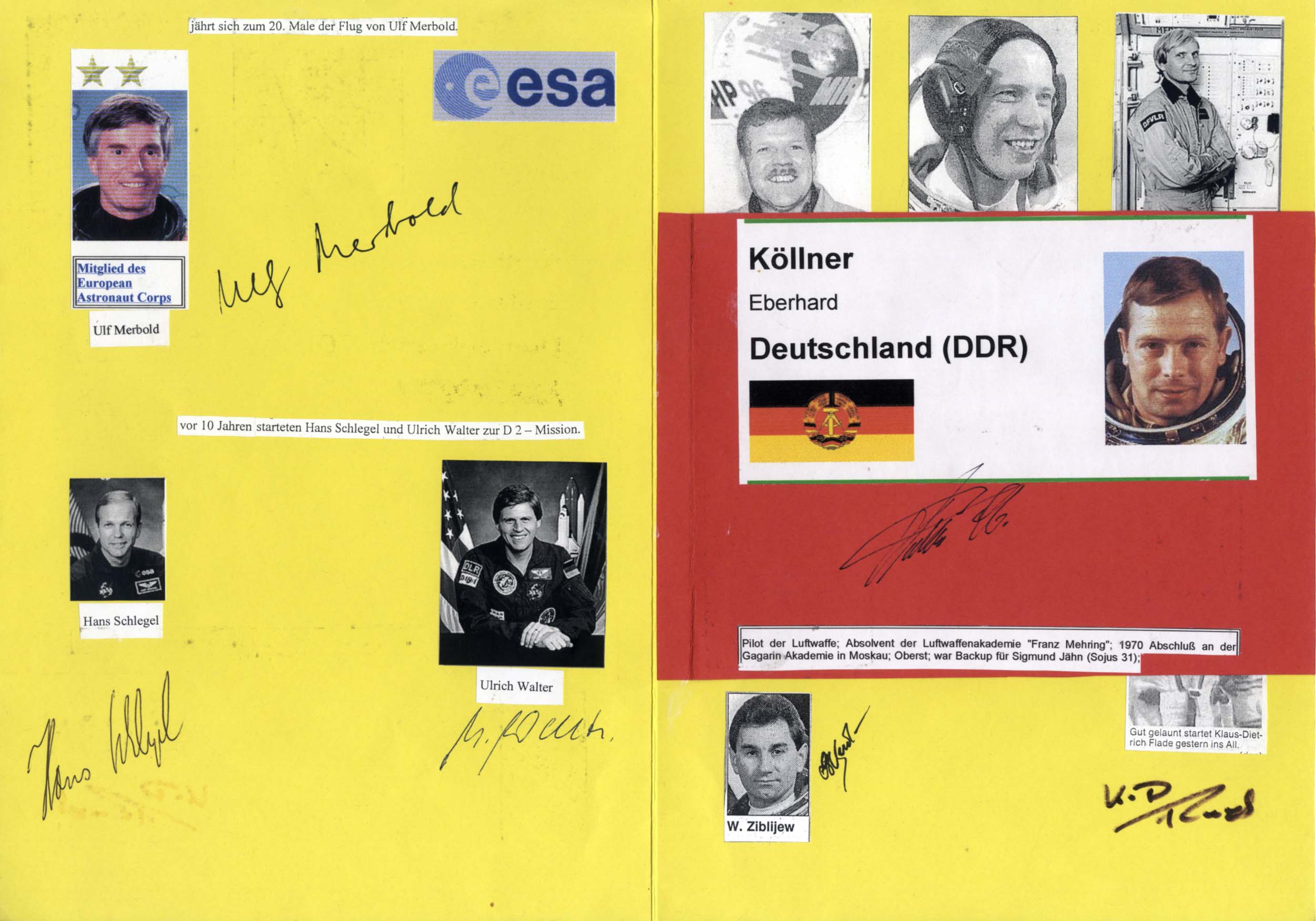 Astronauten & Kosmonauten-Sammlung Autogramme