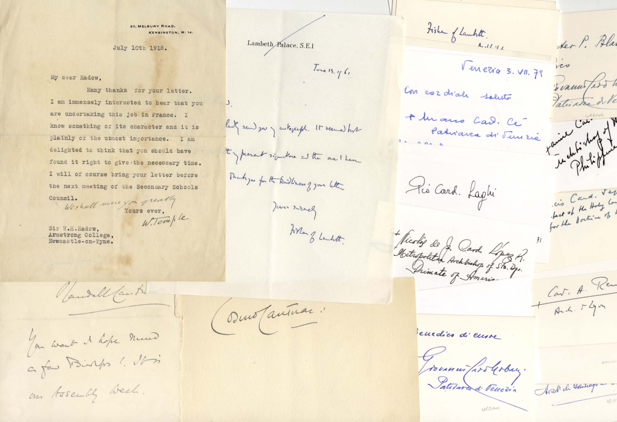 Cardinals & Archbishops Collection (31) Autographs