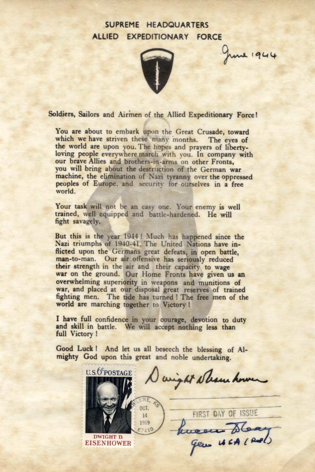 Lucius D. Clay Autograph