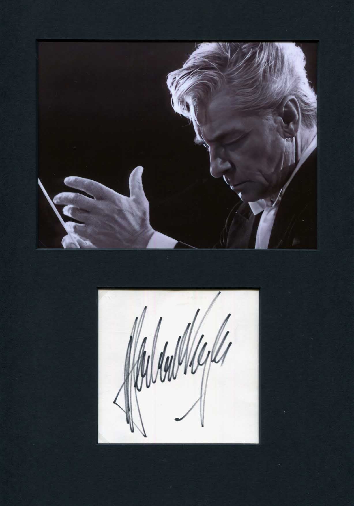 Herbert von Karajan Autograph