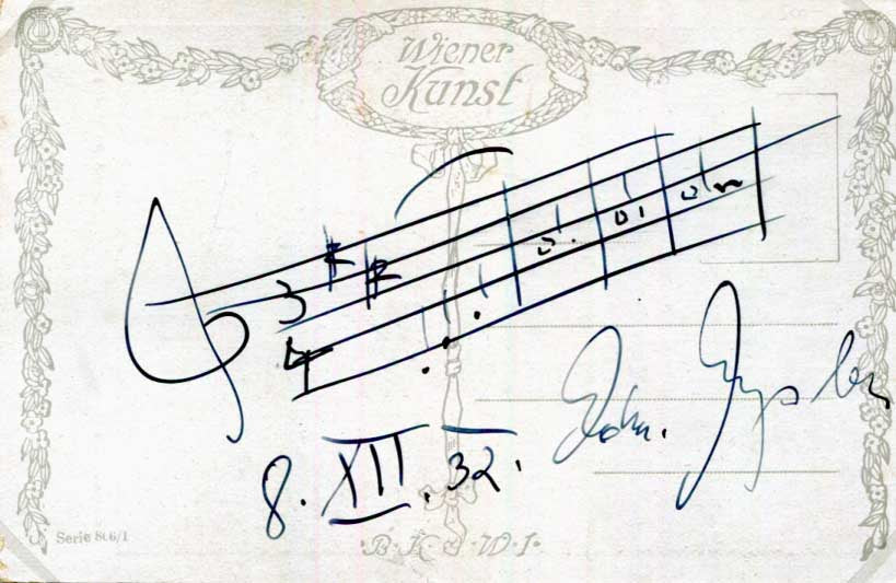 Edmund Eysler Autograph
