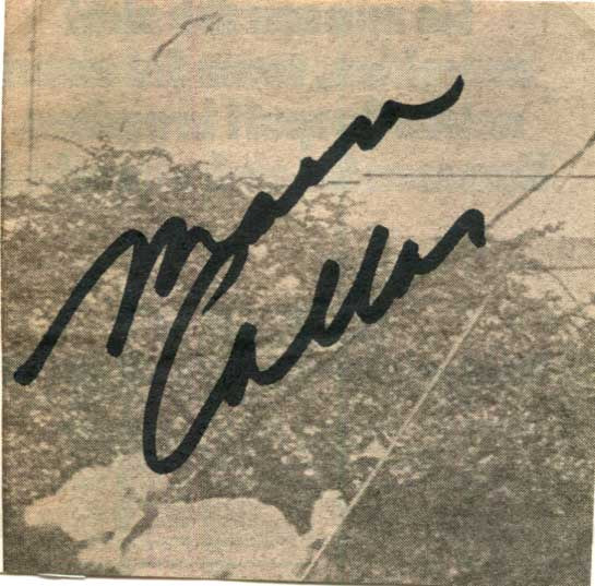 Maria Callas Autograph