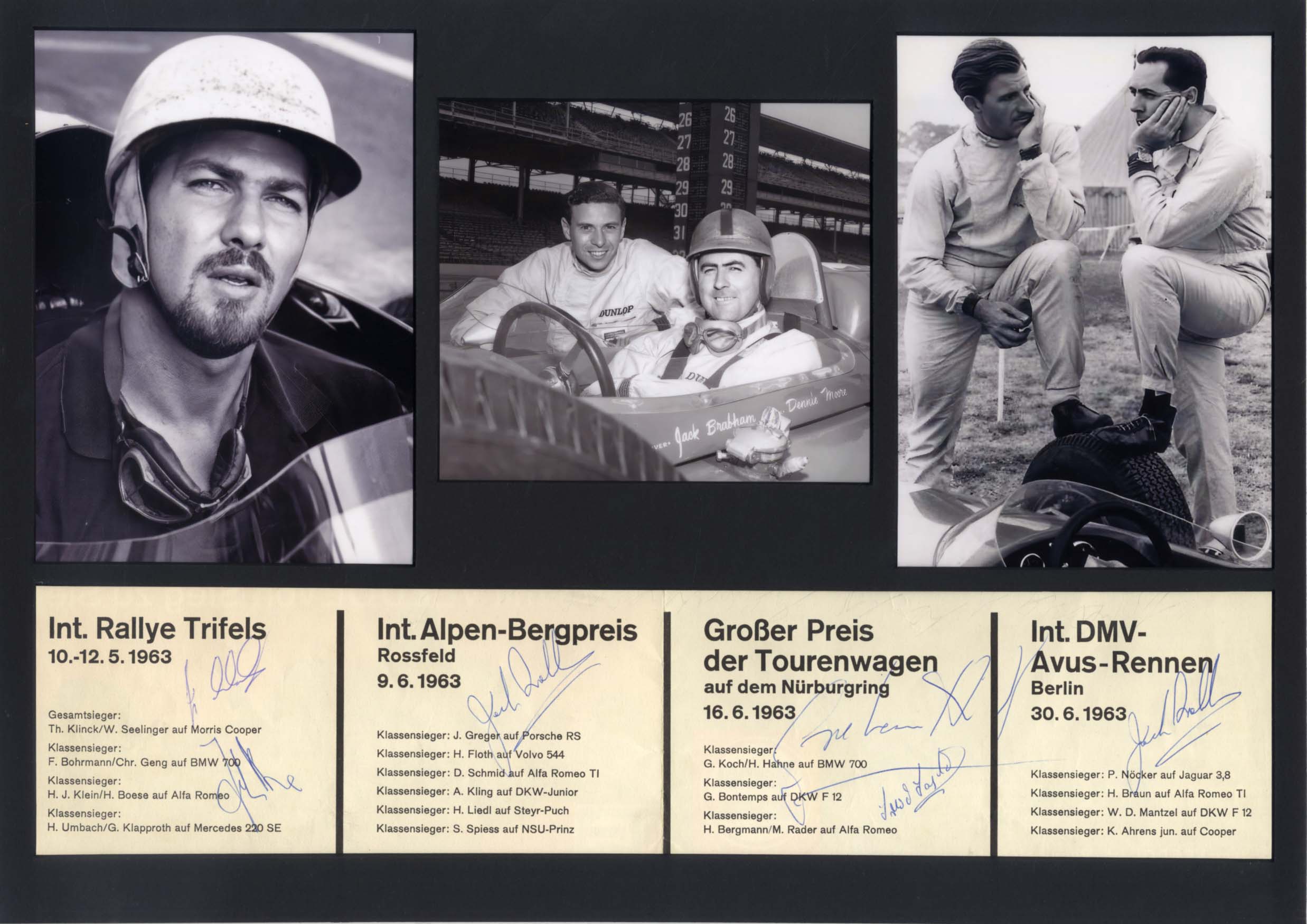 Formula One 1952 & 1963 Autographs