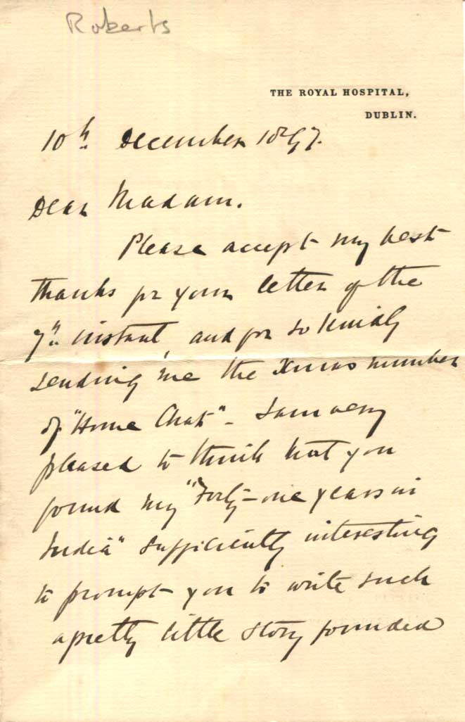 Frederick Roberts, 1st Earl Roberts Autograph