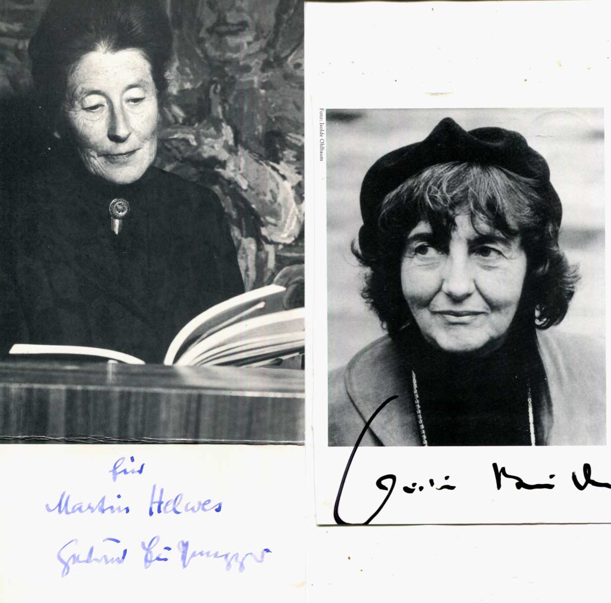 Gertrud Fussenegger & Christine Brückner Autographs
