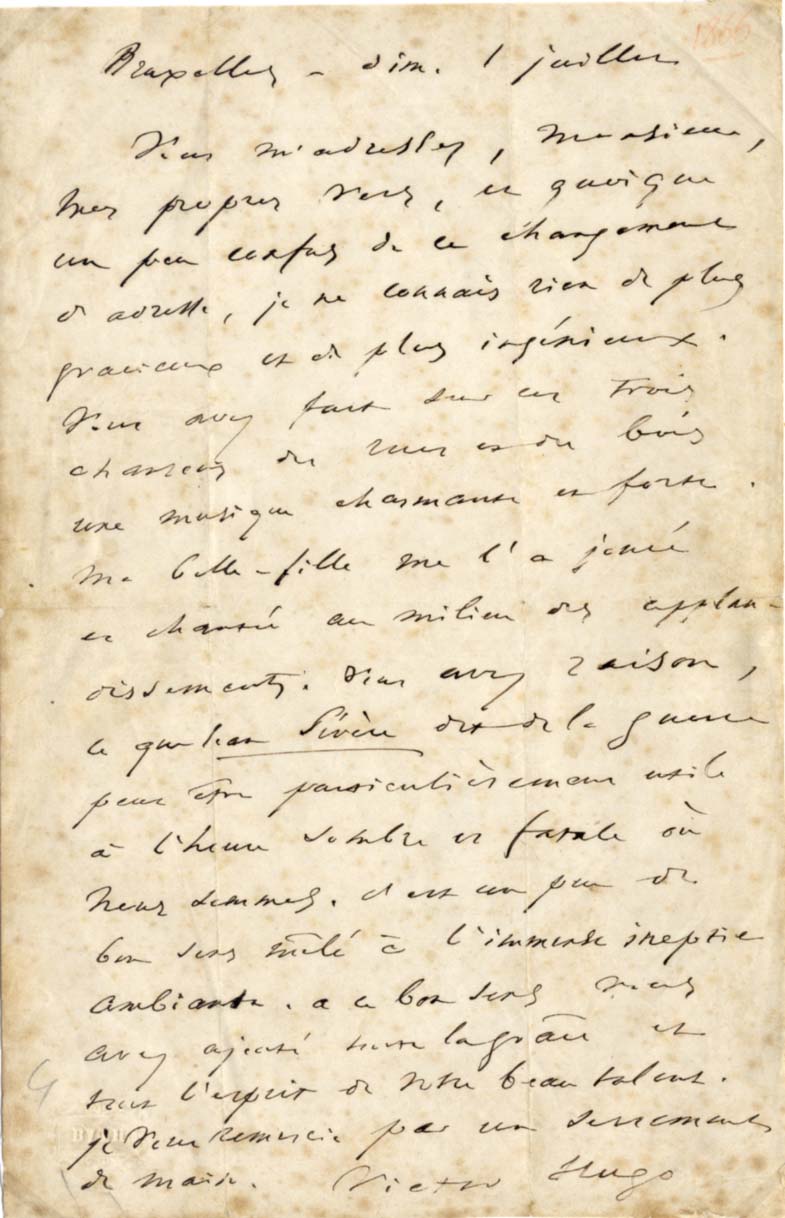 Victor Hugo Autograph