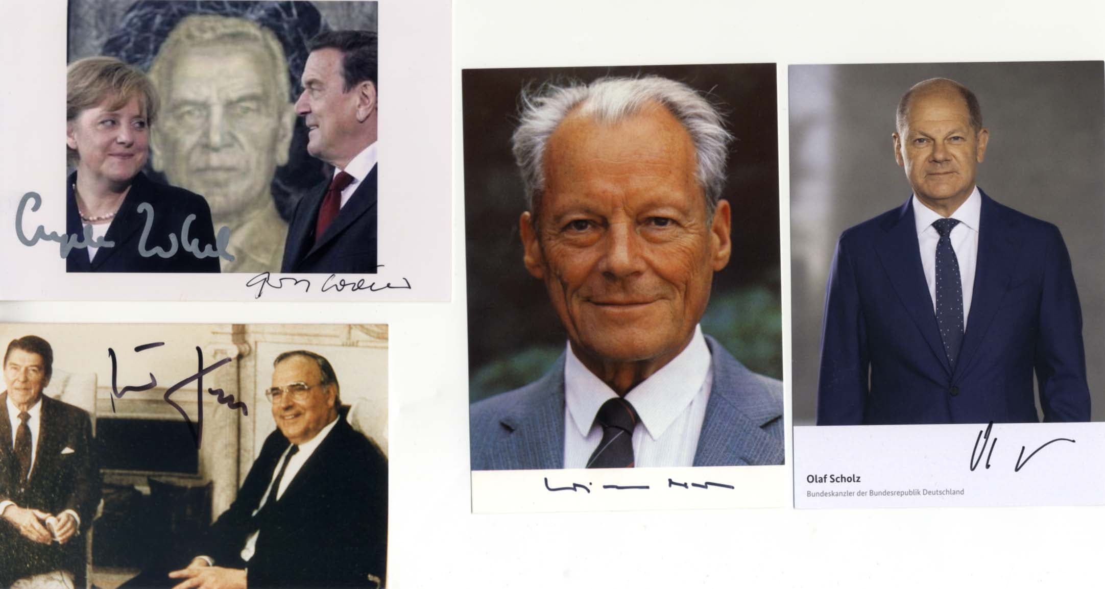 Chancellors of Germany (5) Autographs