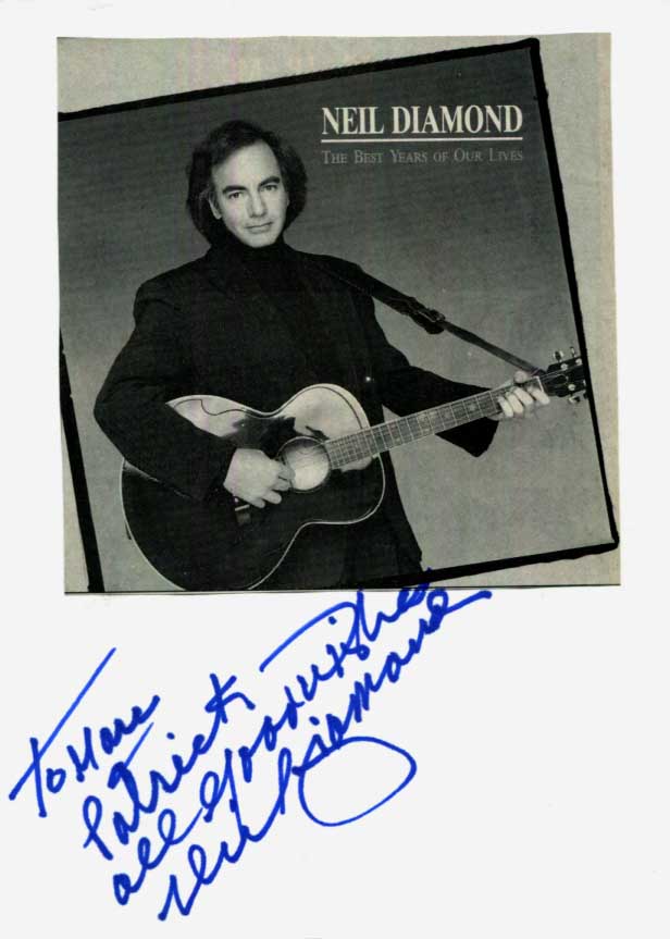 Neil Diamond Autograph