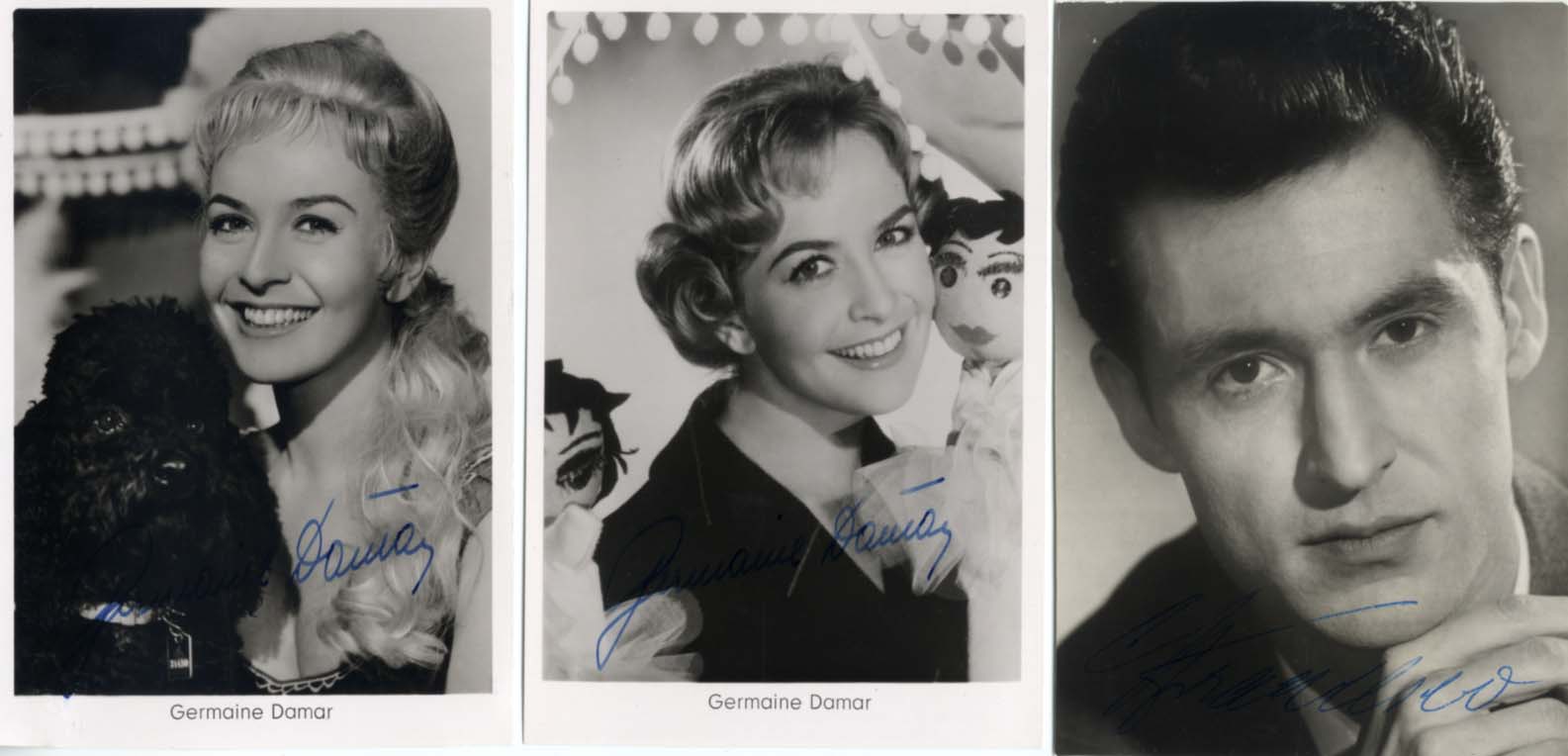 Germaine Damar (2) & Silvio Francesco Autographs