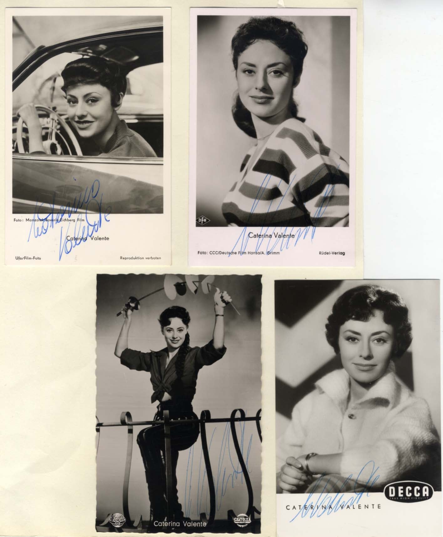 Caterina Valente (4) Autographs