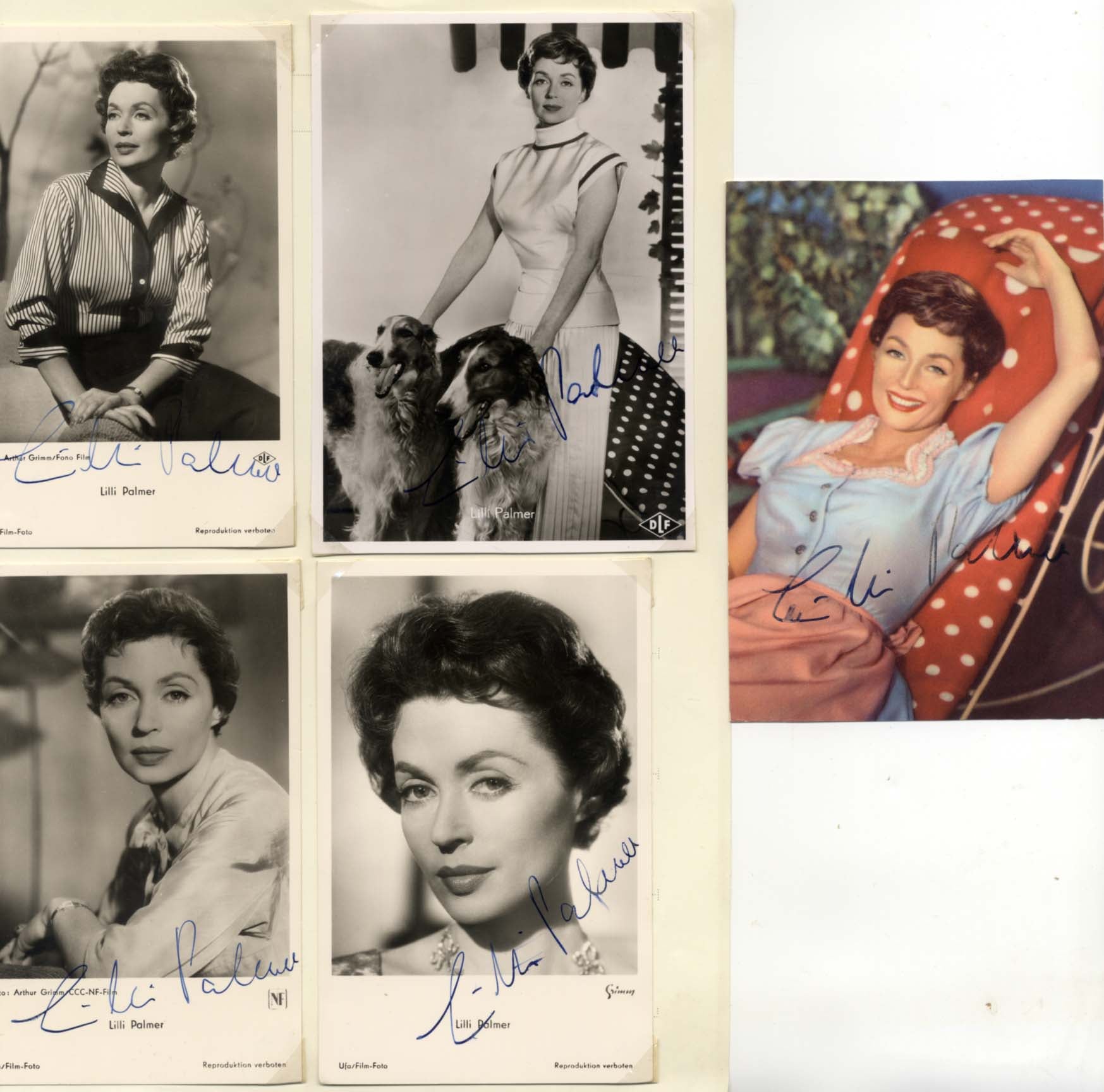 Lilli Palmer (5) Autographs