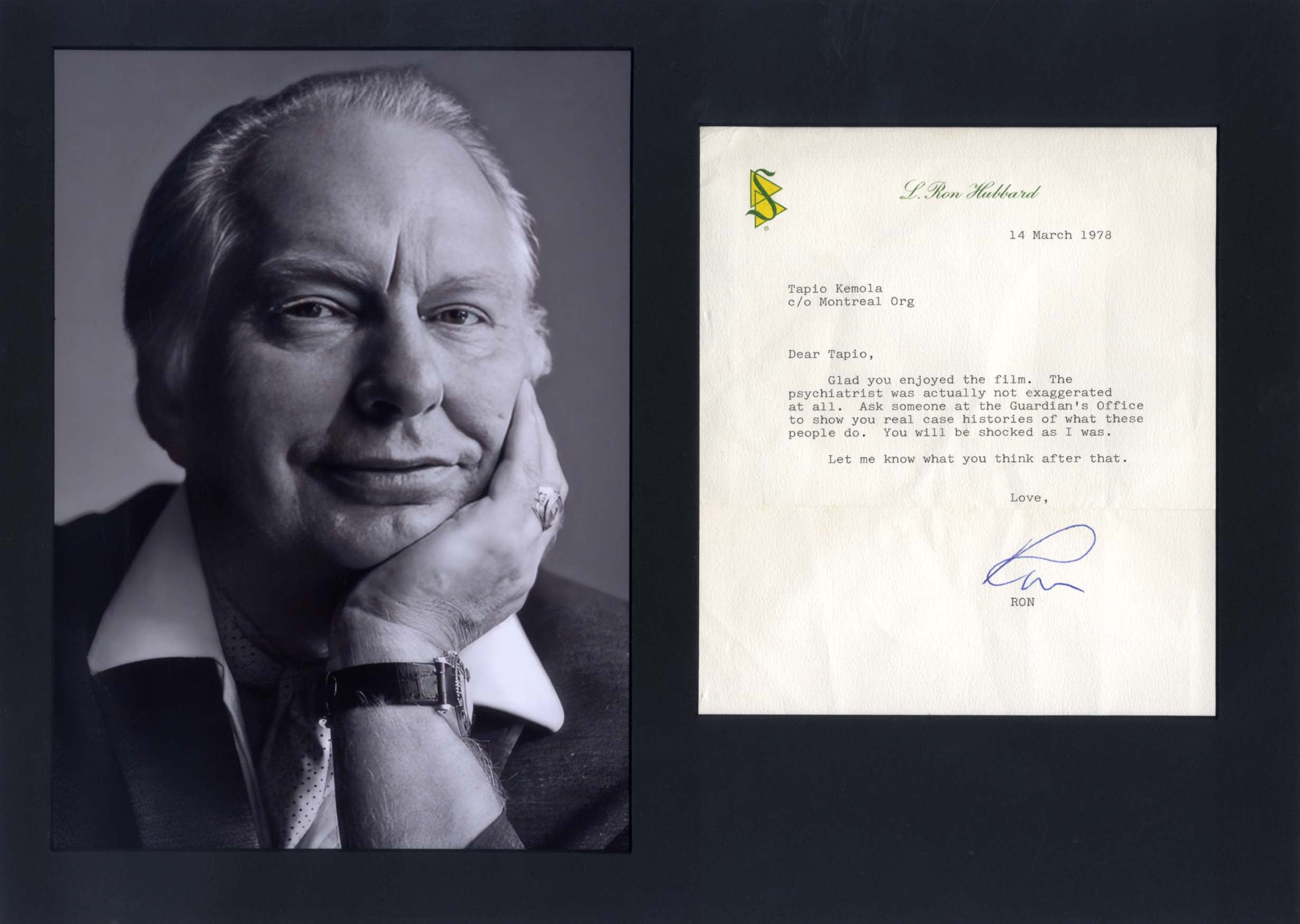 L. Ron Hubbard Autograph