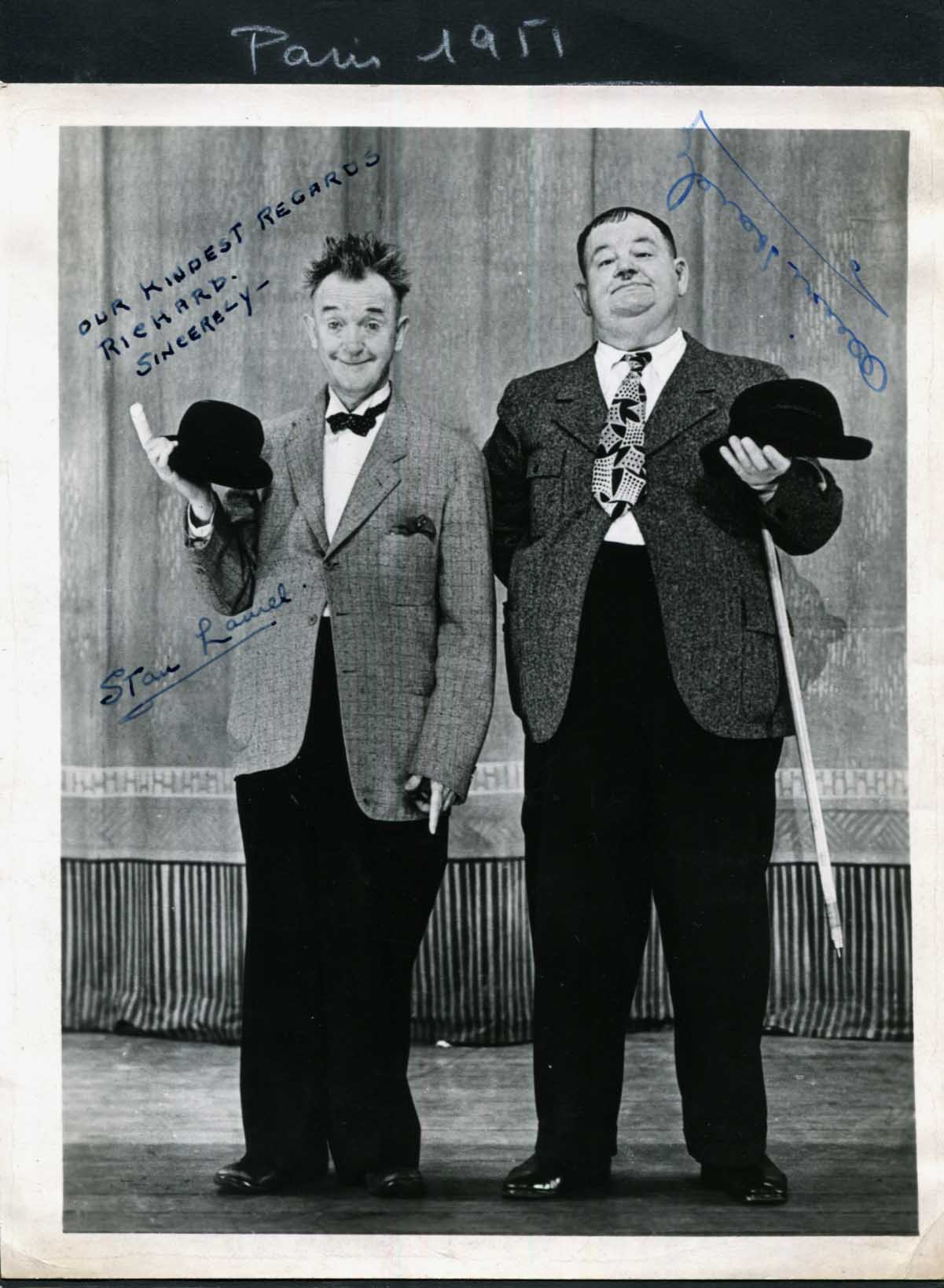 Stan Laurel & Oliver Hardy Autographs