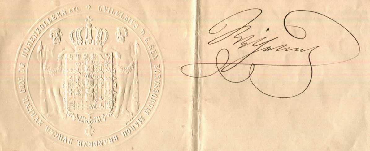 Wilhelm I German Emperor Autograph