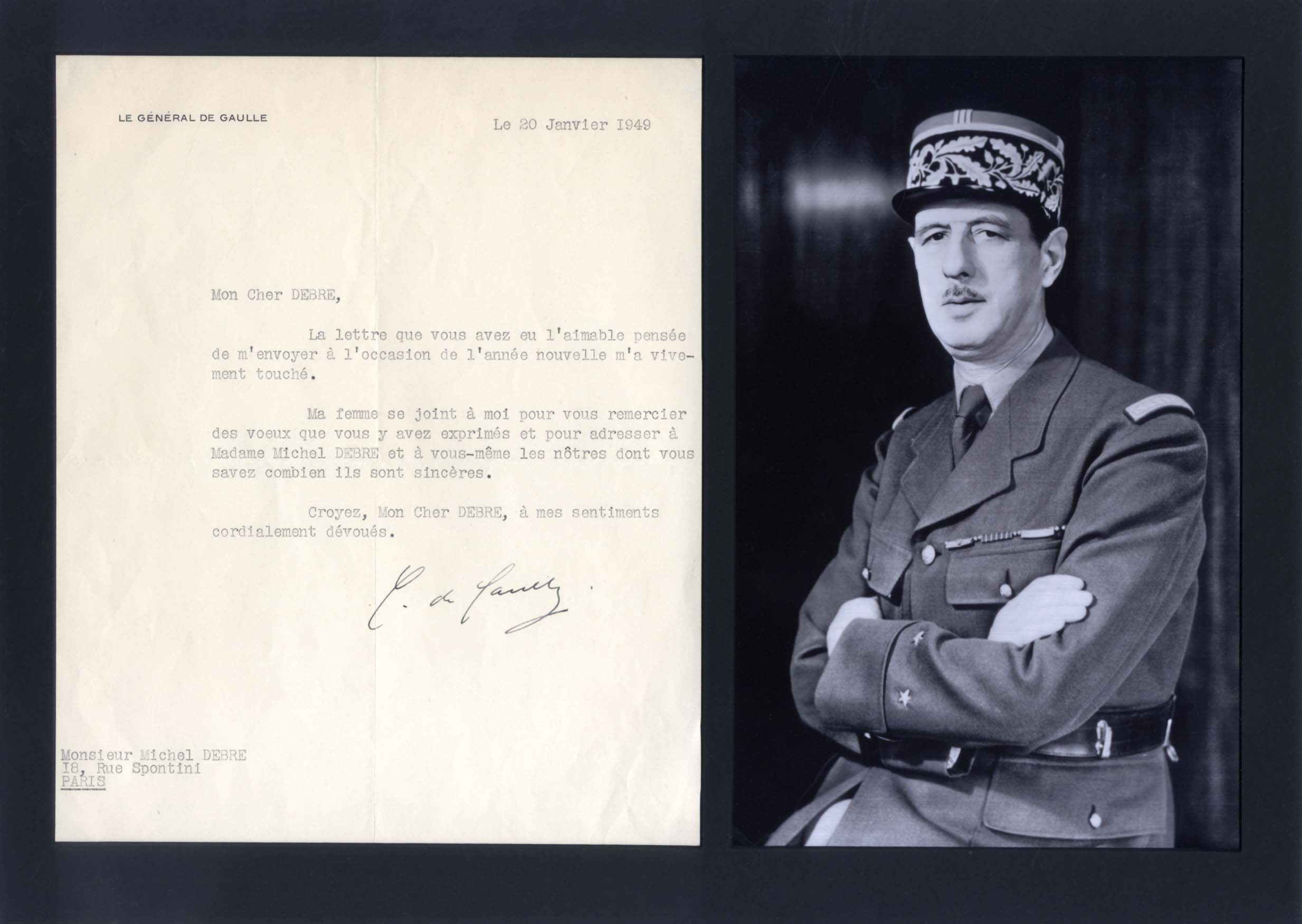 Charles de Gaulle Autograph