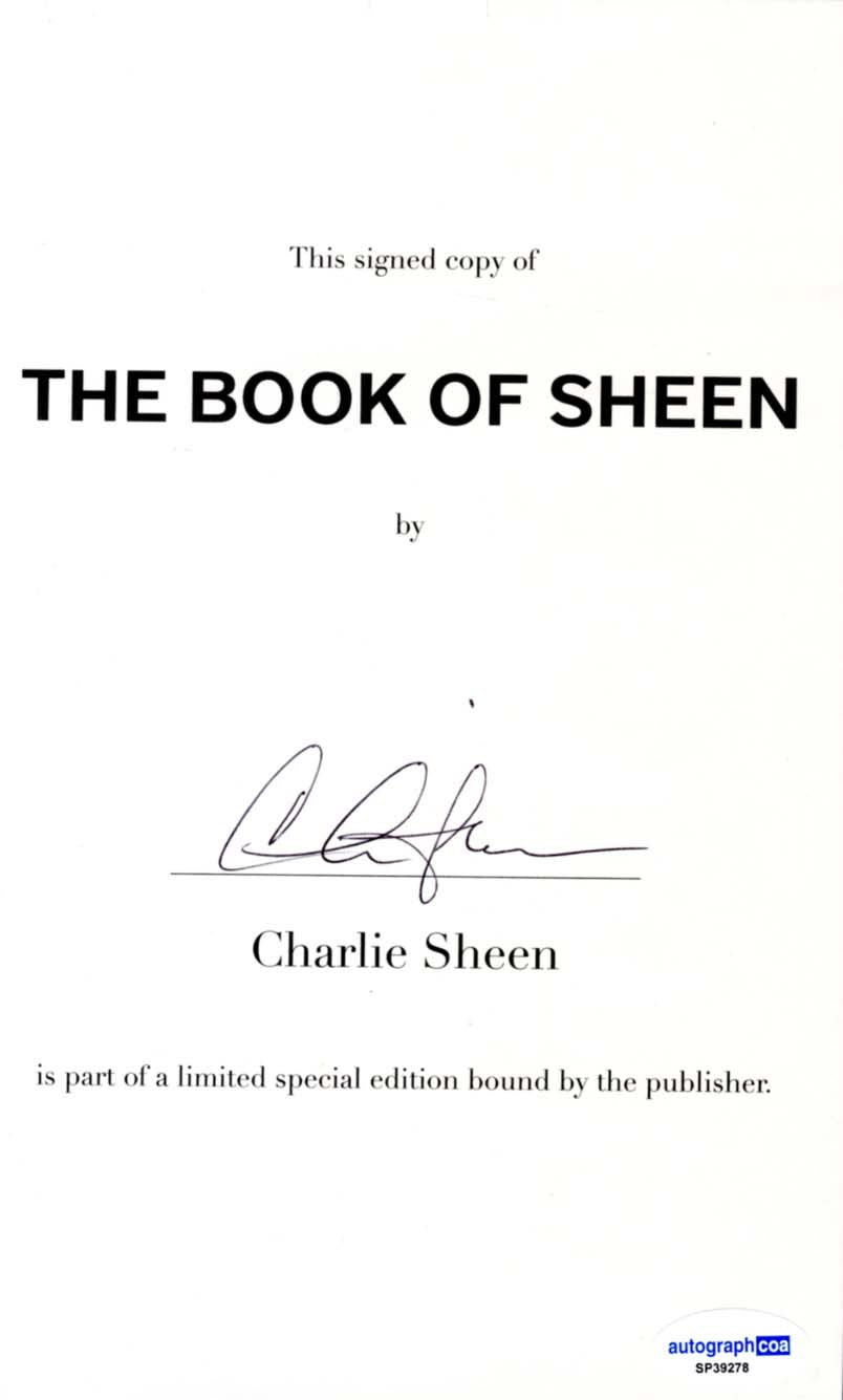 Charlie Sheen Autograph