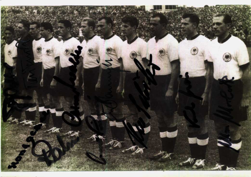 West German Soccer Team 1954 Autographs