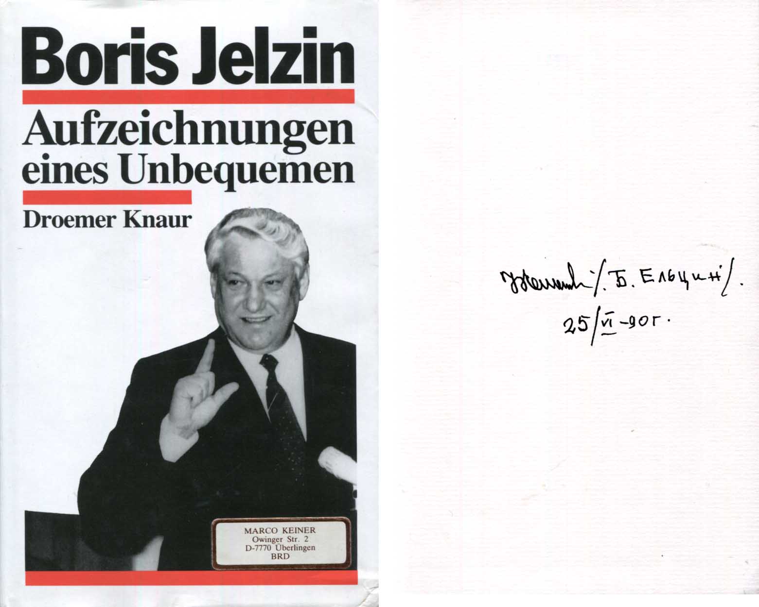 Boris Yeltsin Autograph