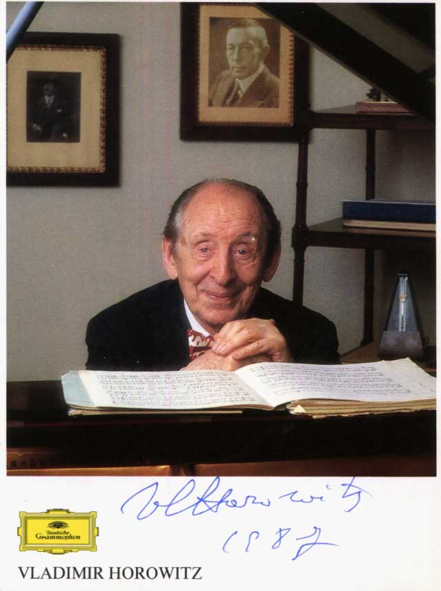 Vladimir Horowitz Autograph