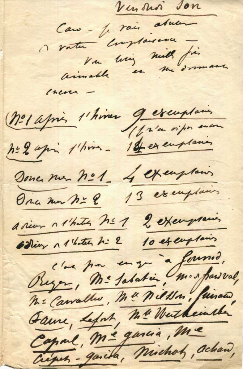 Georges Bizet Autograph