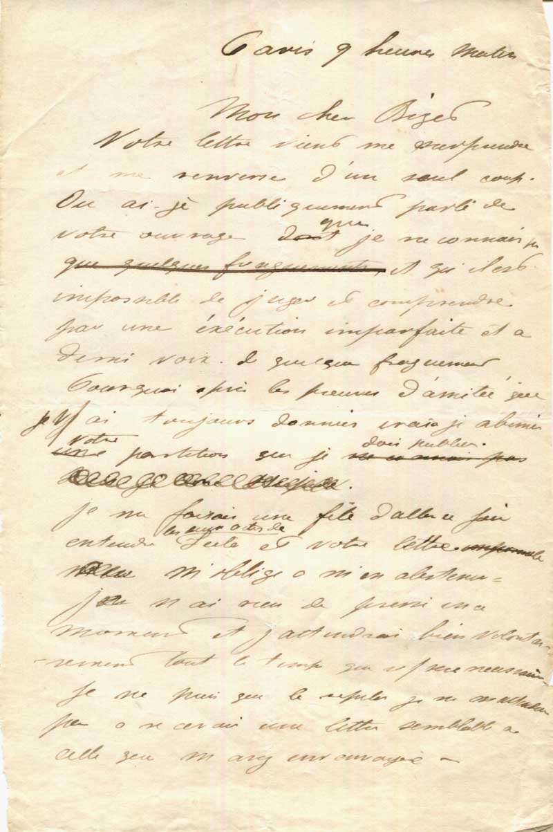 Georges Bizet Autogramm