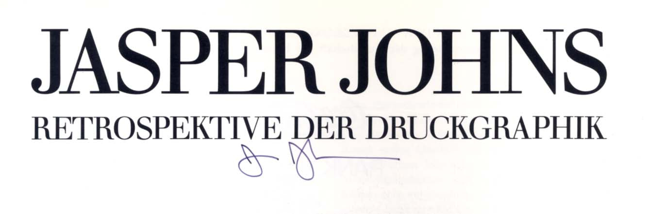 Jasper Johns Autograph