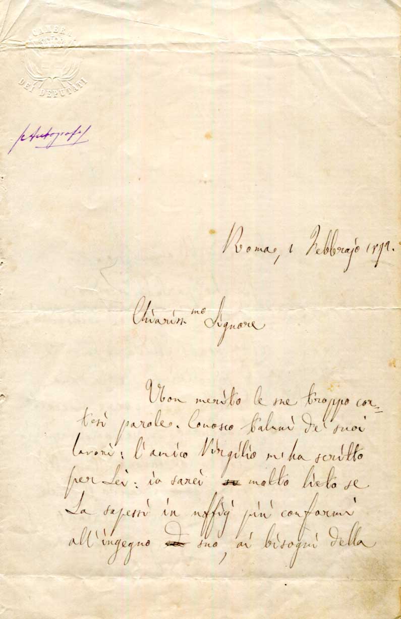 Paolo Boselli Autograph