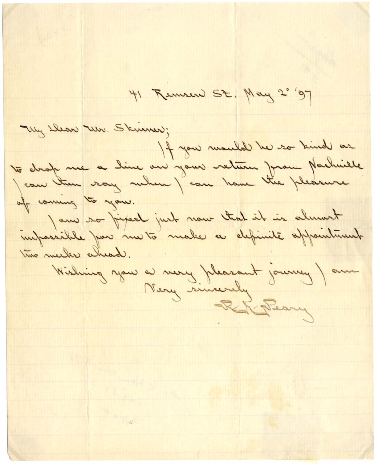 Robert Peary Autograph
