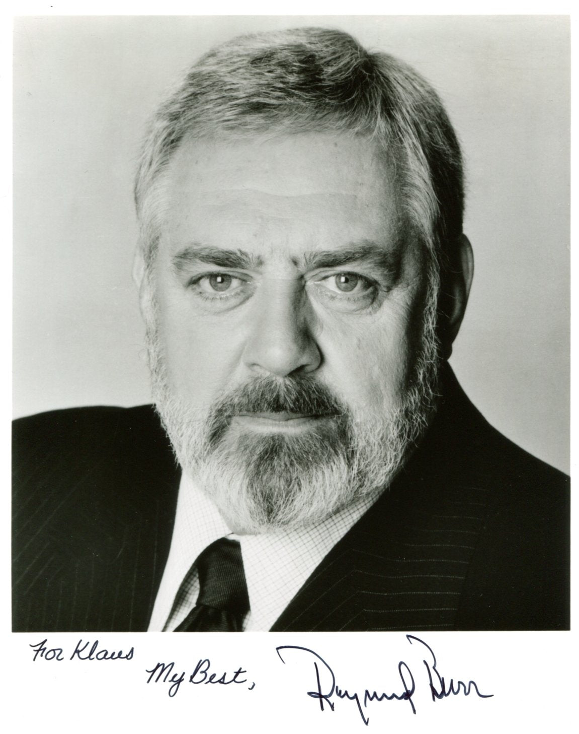 Raymond Burr Autograph