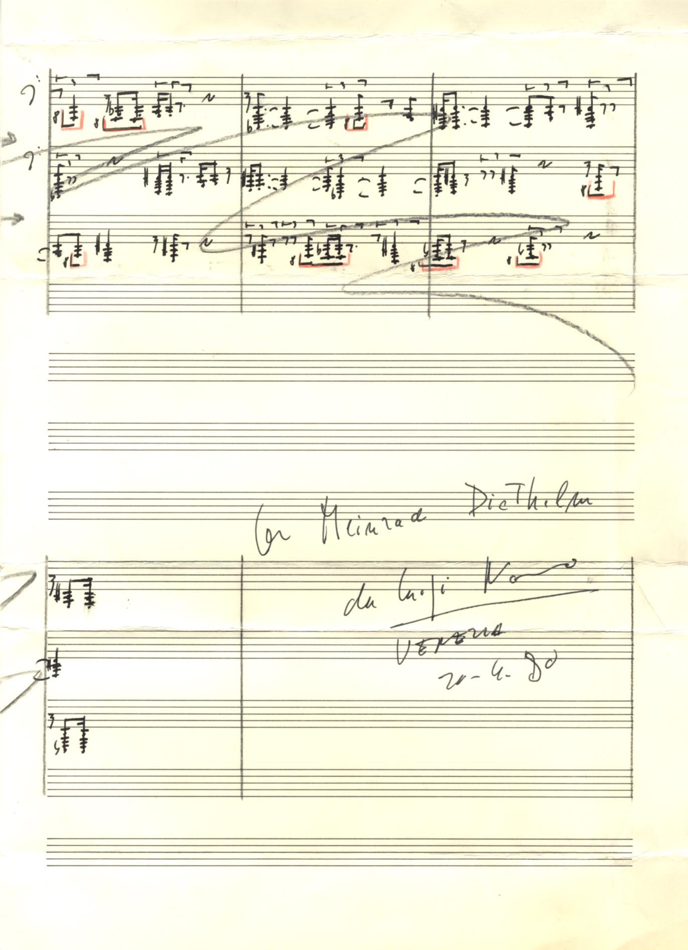 Luigi Nono Autograph