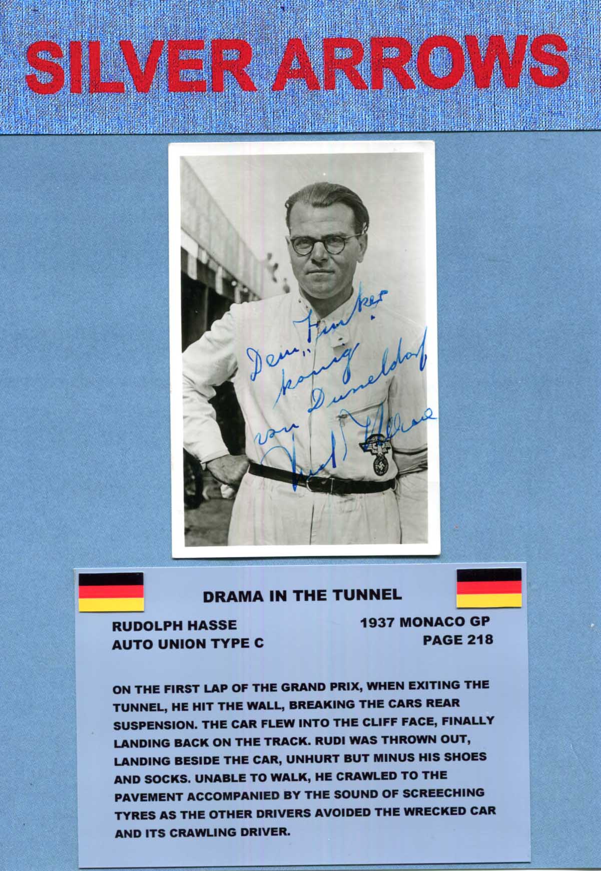 Rudolf Hasse Autograph