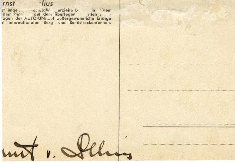 Ernst von Delius Autograph