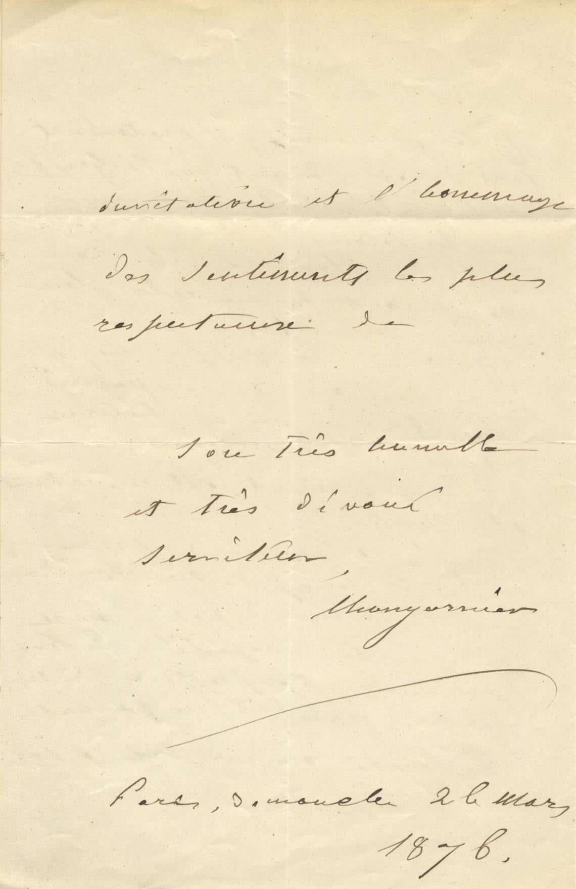 Nicolas Changarnier Autograph