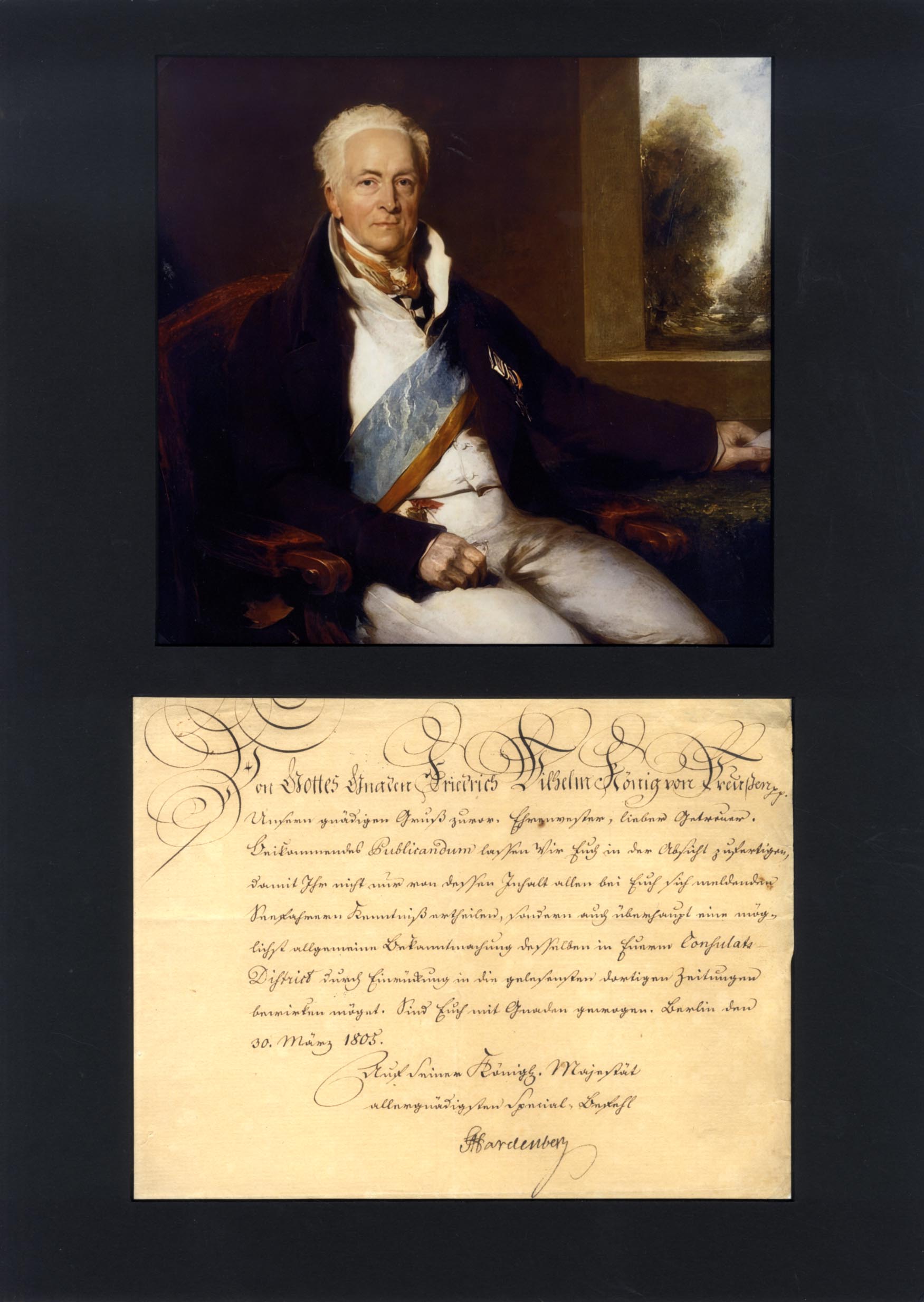 Karl August von Hardenberg Autograph