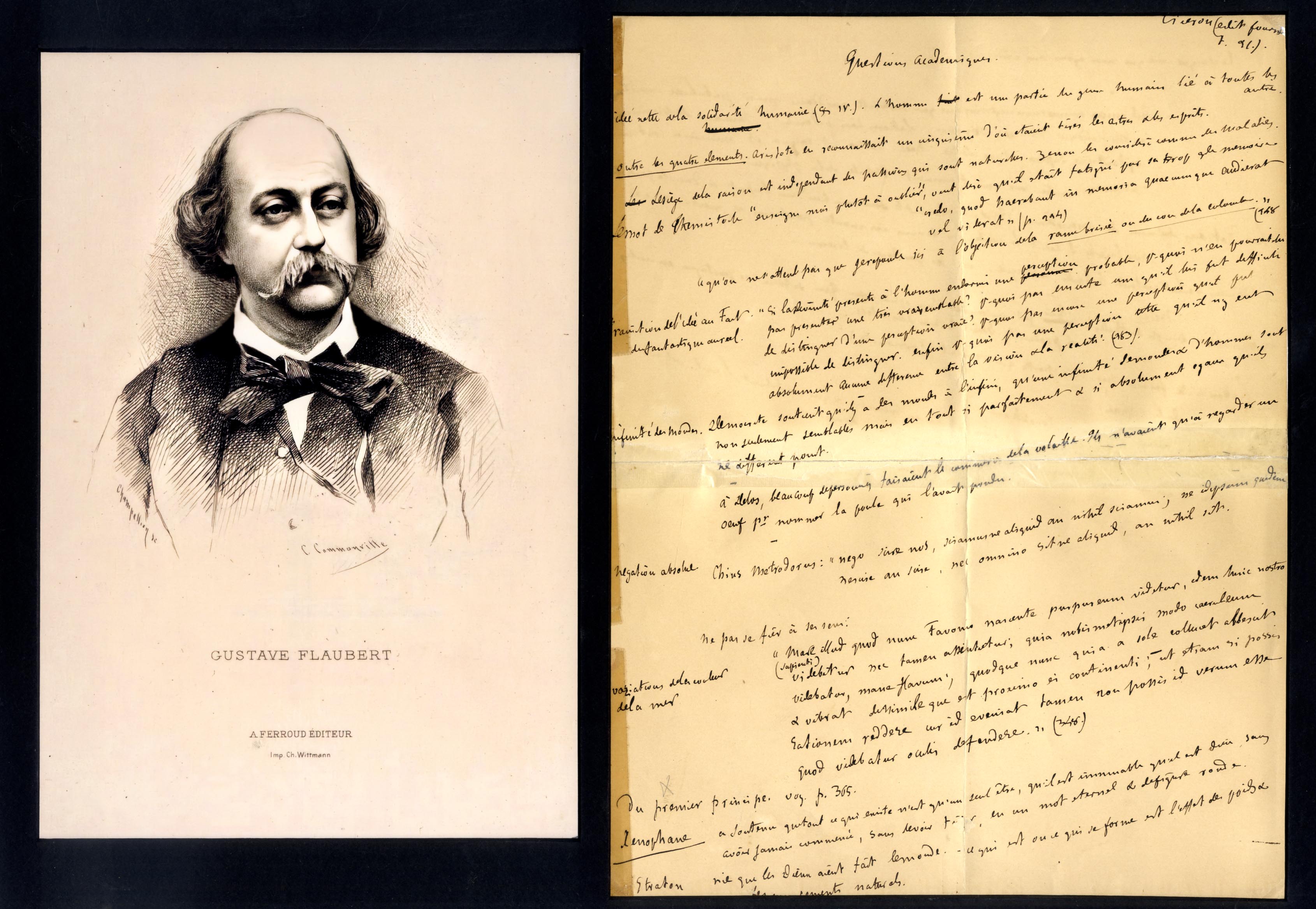 Gustave Flaubert Autograph