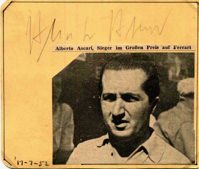 Alberto Ascari Autograph Autogramm | ID 15927956373885