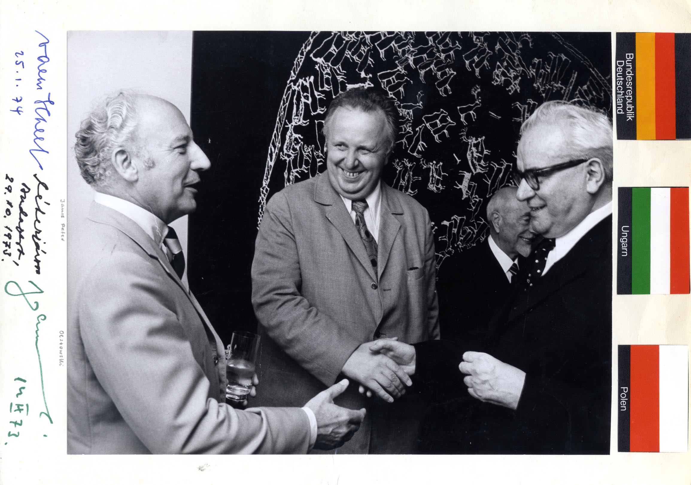 Stefan Olszowski & Janos Peter & Walter Scheel Autographs